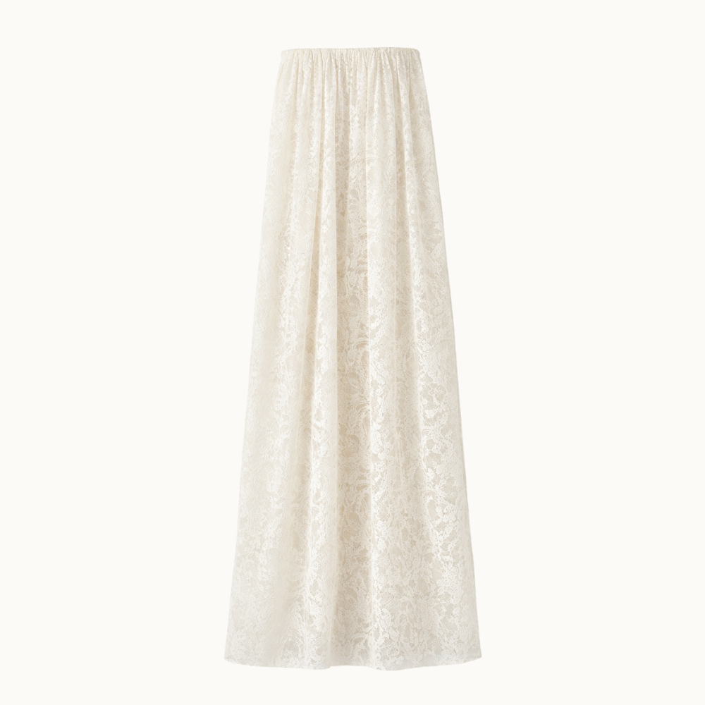 VESTIDO LONGO TOMARA QUE CAIA TULE CORDONÊ BORDADO