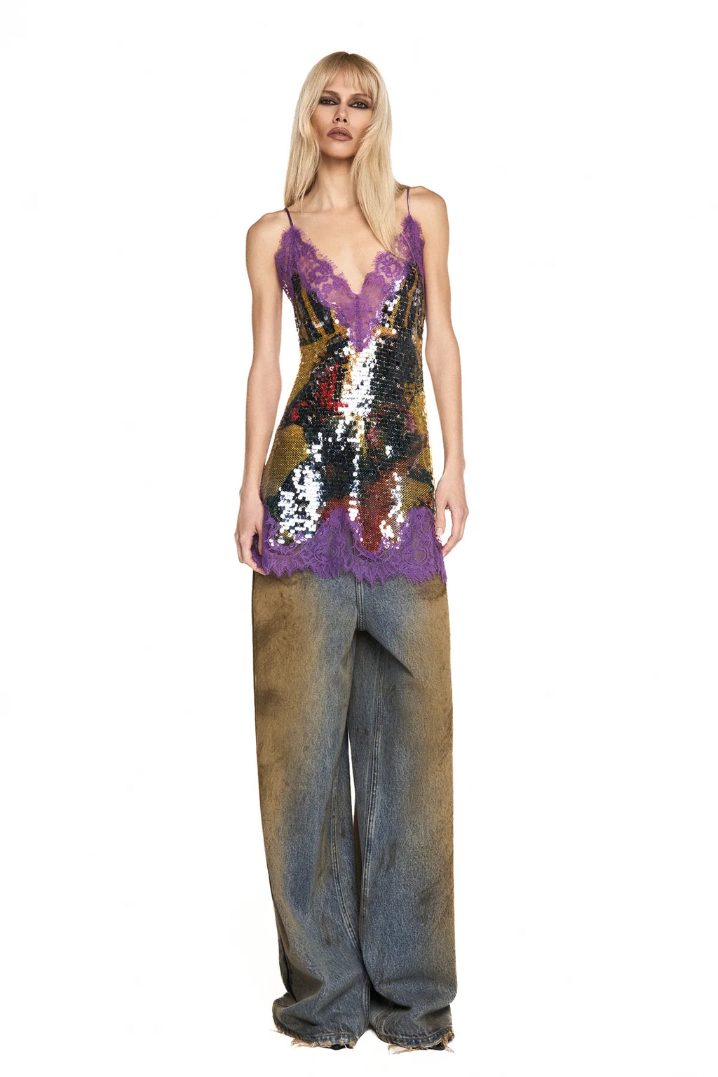 VESTIDO CURTO ALÇA PAETÊ